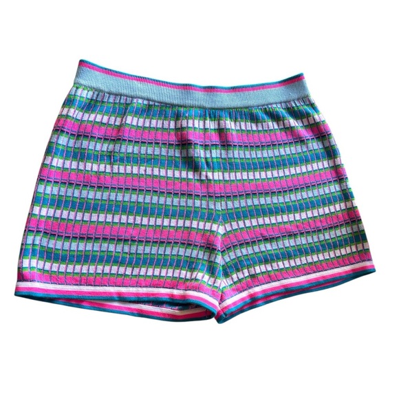 Lilly Pulitzer Avington Sweater Knit Short
Mermaid Stripe Turquoise Shore Sz L - Picture 3 of 8